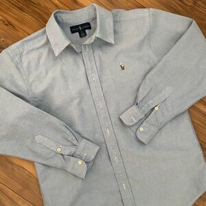 Ralph Lauren Light Blue Men's Shirt Boys vintage retro size 16